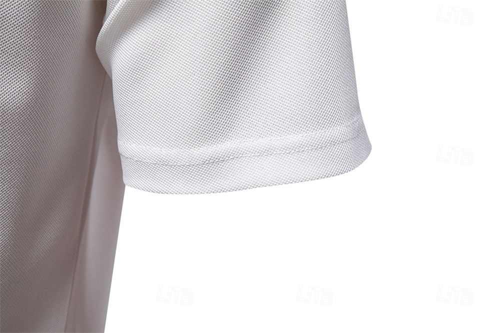 Herren Farbblock Polo Strick-Polopullover Kurzarm Umlegekragen Formell Arbeit Sport & Outdoor Stripe-Trim Streifen Rein Frühling Ganzjahres Weiß Dunkelrot Dunkelmarine 2025 - $22.99 –P16