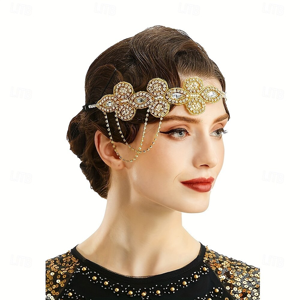 1920 Το Great Gatsby Κορδέλα μαλλιών του 1920 Το Great Gatsby Ρετρό Αστραφτερό Γκλίτερ Κρύσταλλο / Στρας Χωρίς Γιακά Γυναικεία Απόκριες Μασκάρεμα Πάρτι Μασκάρεμα Φεστιβάλ Ενηλίκων 2025 - $13.99 –P3