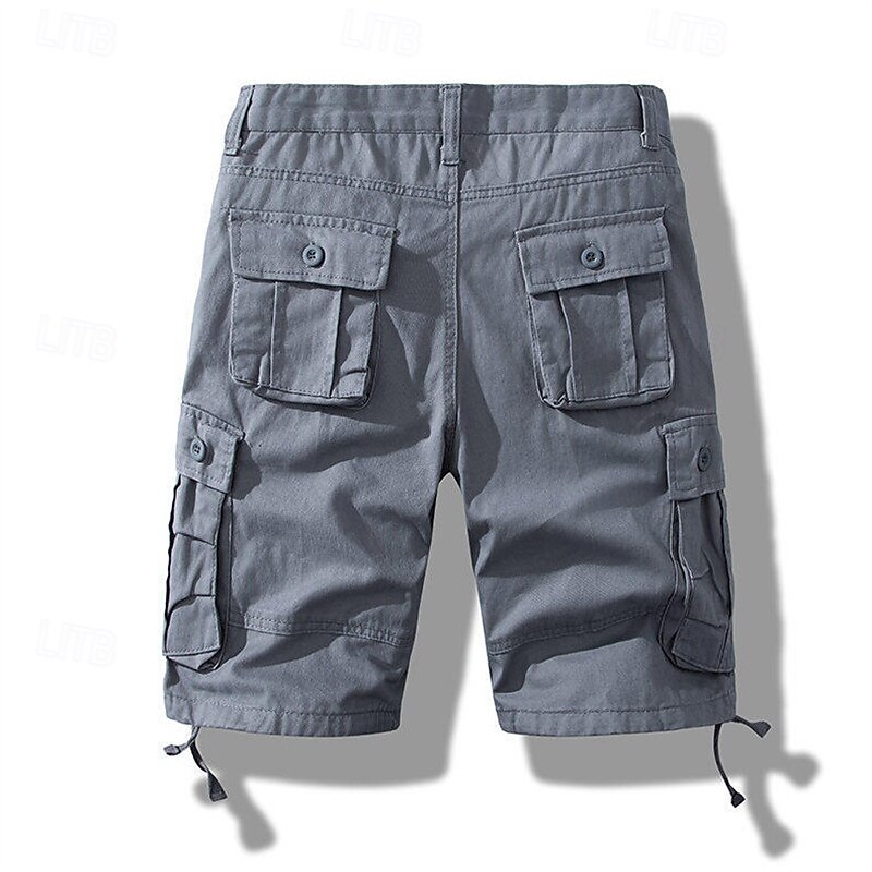 Herren Cargo-Shorts Shorts Sommershorts Mehrere Taschen Klappentasche Einfach Komfort tragbar Knielang Outdoor Sport Täglich Mode Lässig Schwarz Gelb 2025 - $20.99 –P18