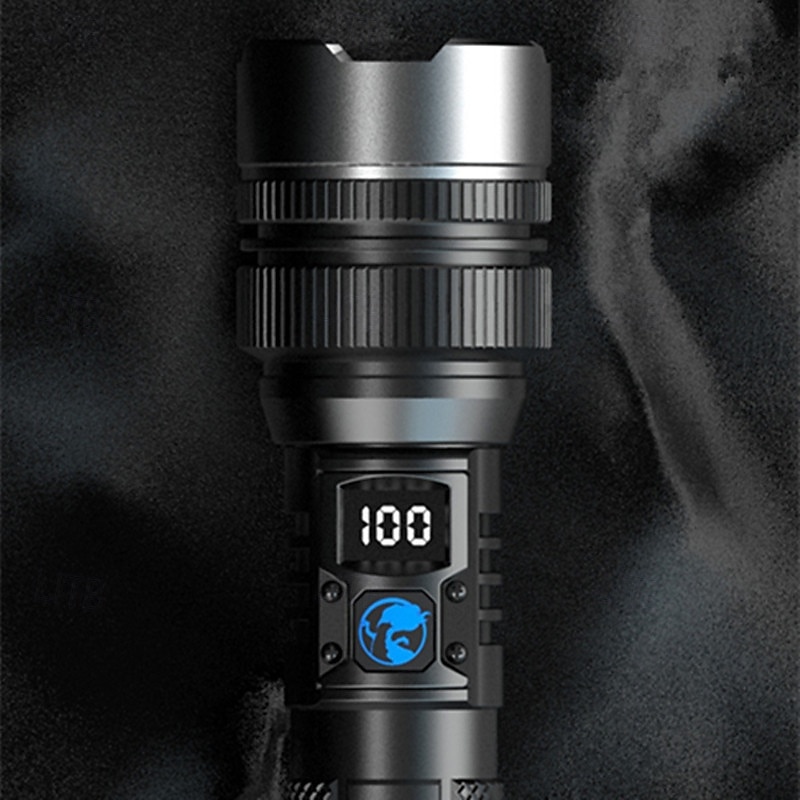 Super Bright Flashlight Long Range High Power Lanterns Flashlights White Laser Digital Display Emergency Flashlight Rechargeable Outdoor Strong Light Torch Camping Lights 2025 - $26.99 –P5