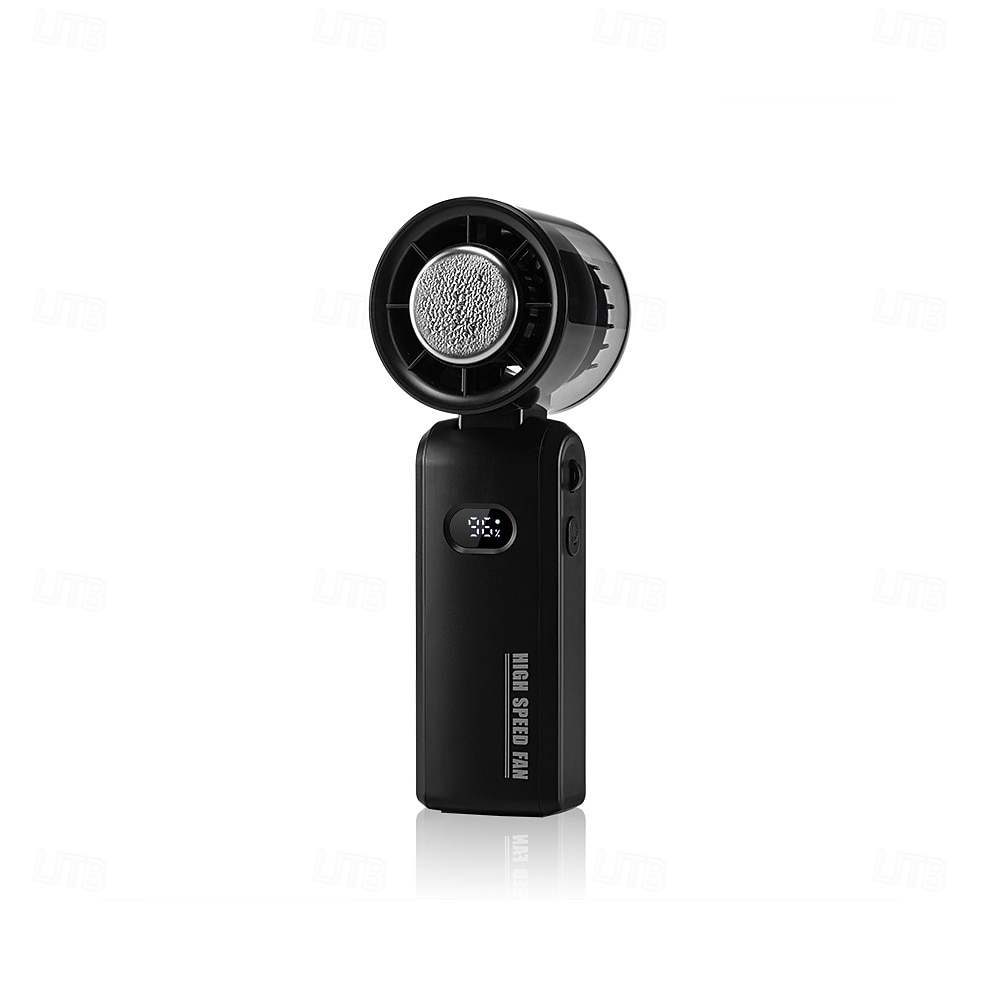 Folding Handheld Cooling Fan with Ceramic Refrigeration, 13000RPM Motor, 100-Speed Digital Display, Type-C Charging, White 2025 - $37.99 –P6