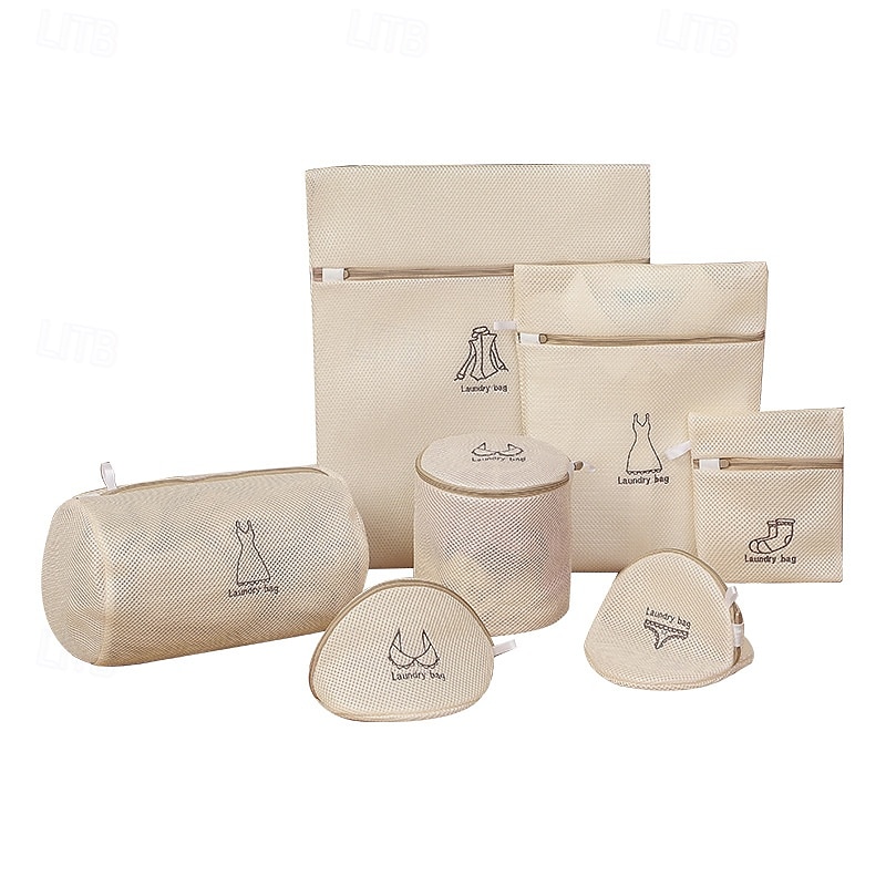 7-paks mesh-vaskeposer sett for delikate undertøysposer for vask av delikatesser, vaskeposer mesh-vaskeposer, finvaskepose for jeans, bluse, strømpe, bh 2025 - $13.49 –P5