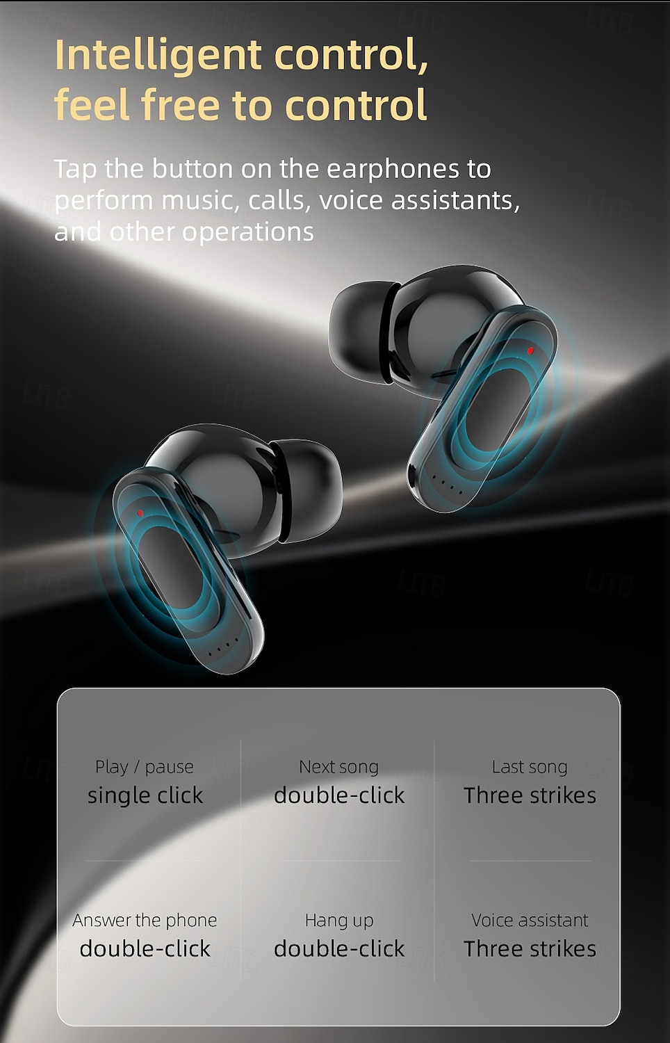 Max 60 Gaming In-Ear Headset Bluetooth 5.3 Ergonomic Design Stereo Surround Sound for Fitness & Mobile Phones 2025 - $31.99 –P11