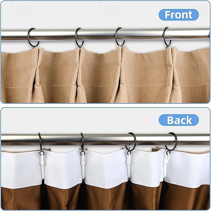 48 Pack Curtain Rings with Eyelets Metal Drapery Rings for Pinch Pleat Curtains Panels Drape Rings Fits Up to 1.2 in Curtains Rod 1.5 Inch I D Silver 2025 - $12.49 –P5