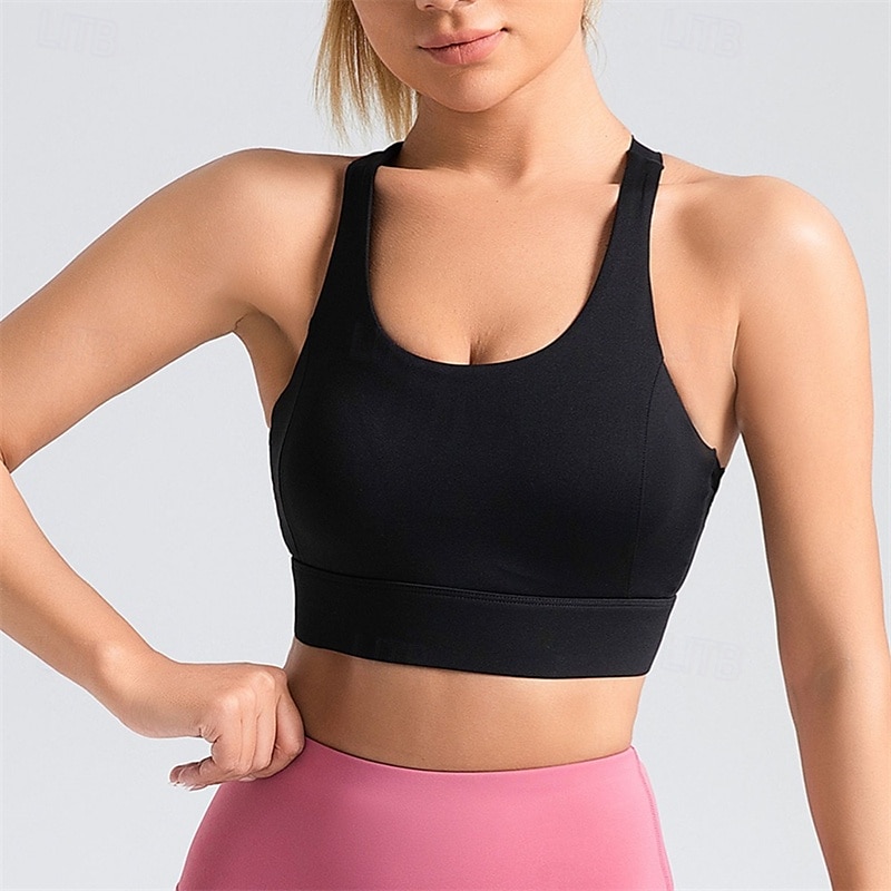 Sports Bra Hollow Mesh Back Sports Bra Fitness Yoga Vest Shockproof Yoga Bra Without Steel Ring 2025 - $21.99 –P13