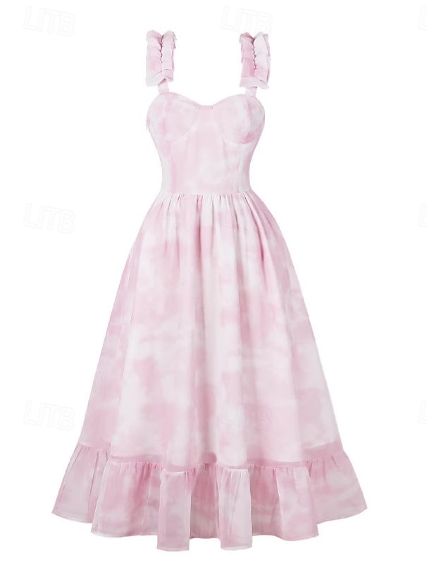 Retro Vintage 1950s Dress Swing Dress Floral Women's Carnival Masquerade Daily Wear Bachelorette Party Adults' Dress Homecoming Dresses 2025 - $43.99 –P1