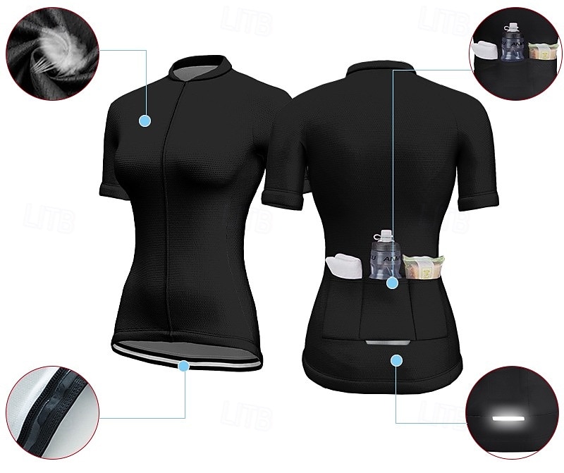 Femmes Maillot de cyclisme Manche Courte Cyclisme Maillot Top avec 3 poches arrière Écran solaire Résistant aux UV Respirant Séchage Rapide Vert Des sports Vêtement Tenue de 2025 ? $23.19 –P4