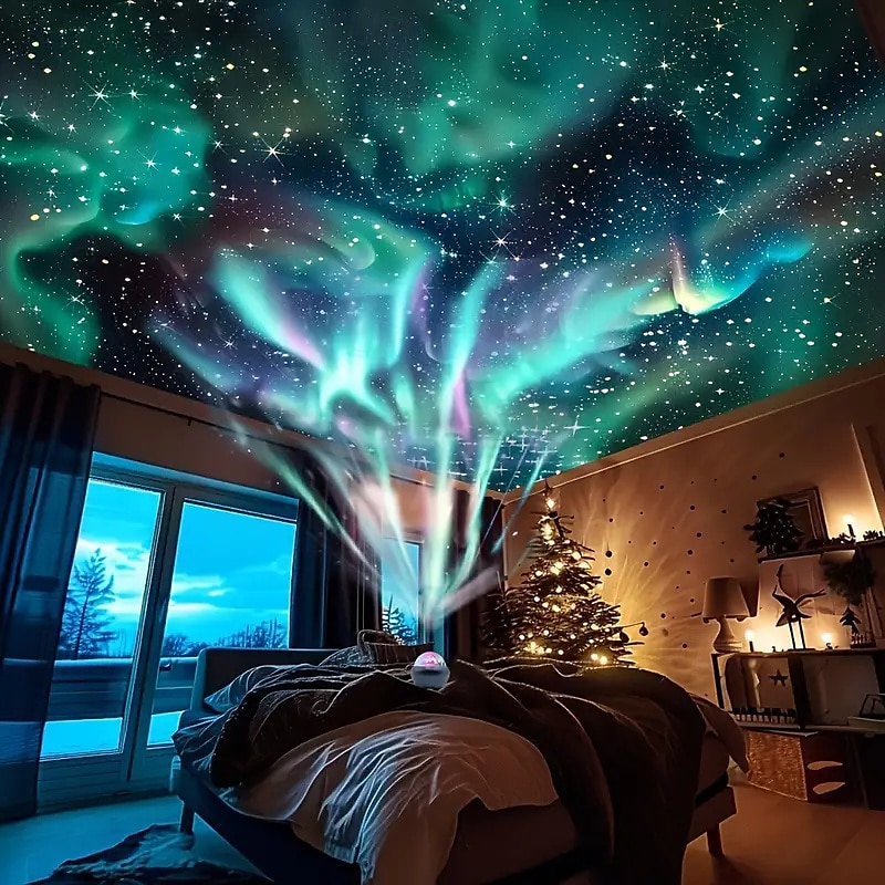 Liten magisk boll nordlys USB fjärrkontroll ljus flerfärgad roterande effekt för sovrum vardagsrum fest 2025 - $20.99 –P1