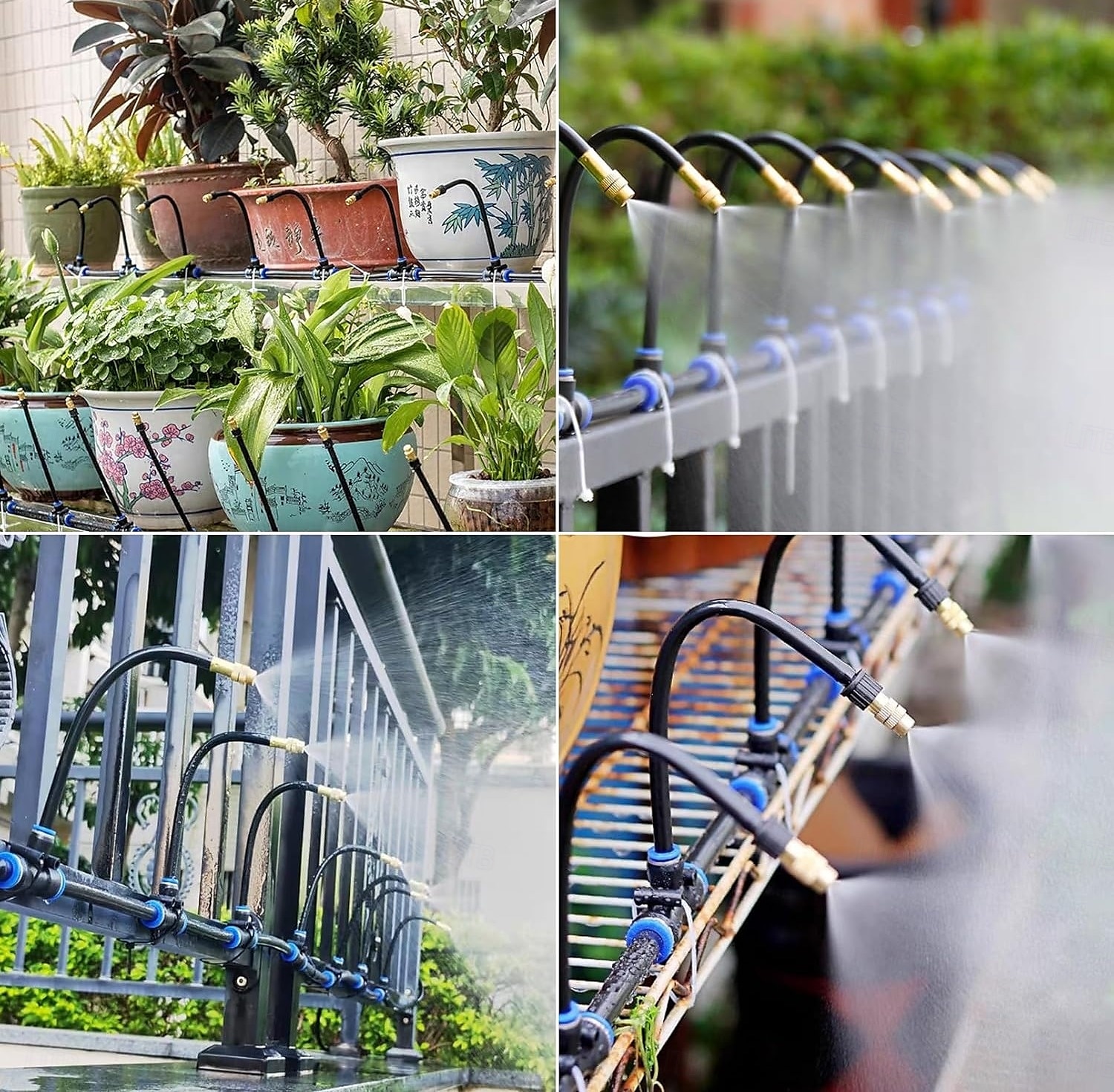 Tropfbewässerungsset, automatisches Tropfbewässerungssystem, 360° biegbares Gartenbewässerungssystem, Gartenbewässerungssystem, verstellbare biegbare Düse, Kupfersprühsystem für den Gartenhof 2025 - $34.99 –P9