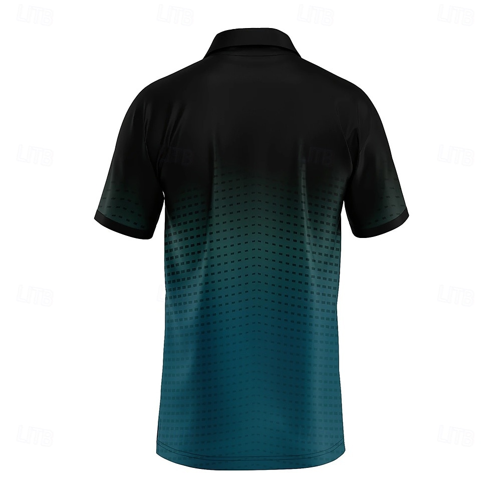 Per uomo Geometrico Polo Manica Corta Magliette polo Camicie con Colletto Business Casual Scuola All'aperto Athleisure Abbigliamento quotidiano Stampa 3D Estate azzurro cielo Azzurro cielo Viola del 2025 a $23.99 –P12
