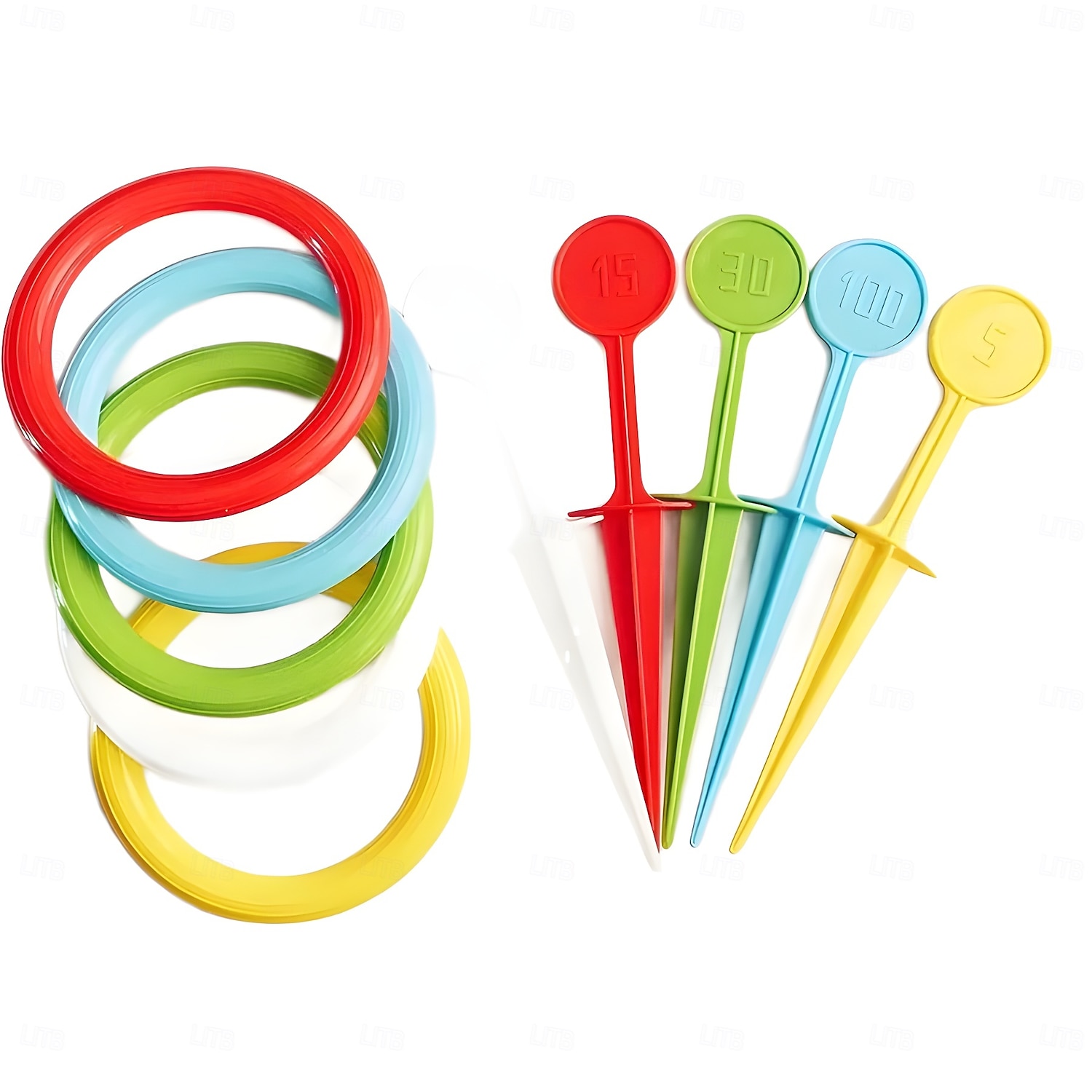 Colorful Rainbow Ring Toss Game Set for Youngsters & Adults - Durable PP Outdoor Fun for Beach Garden Lawn & Backyard - Ideal Christmas Halloween Thanksgiving Gift 2025 - $16.99 –P2
