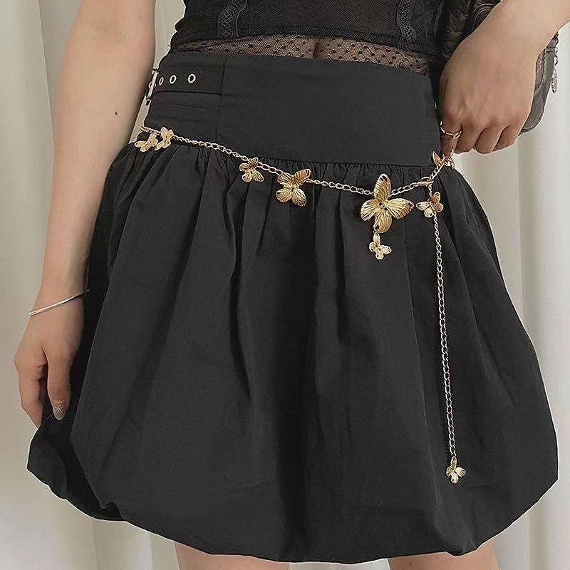 Chaîne Tour de Taille ancien Mode Femmes Bijoux de Corps Pour Quotidien Fête Rétro Alliage Papillon Argent Blanche Jaune 1 Pièce de 2025 ? $15.99 –P4