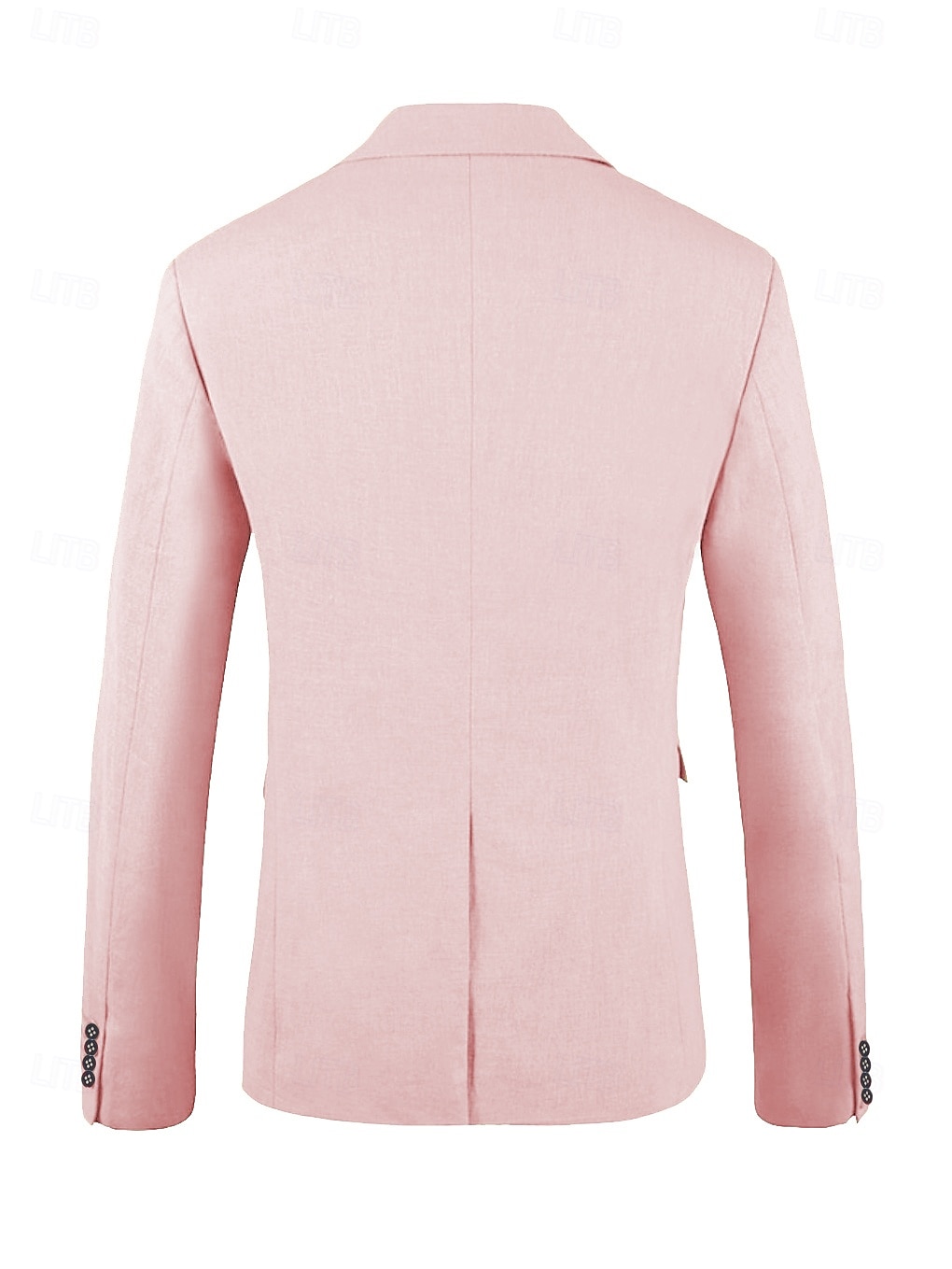 Costumes de mariage en lin pour hommes rose mode décontractée été couleur unie ajustement standard 2 pièces simple boutonnage un bouton de 2025 ? $112.99 –P3