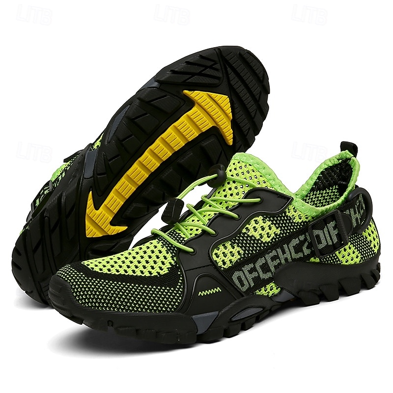 Voor heren Sneakers Rivierschoenen Canyoning PU Leder Netstof Ademend Comfortabel Anti-slip Veters Zwart Donker paars Blauw Zomer Lente 2026 - $42.99 –P3