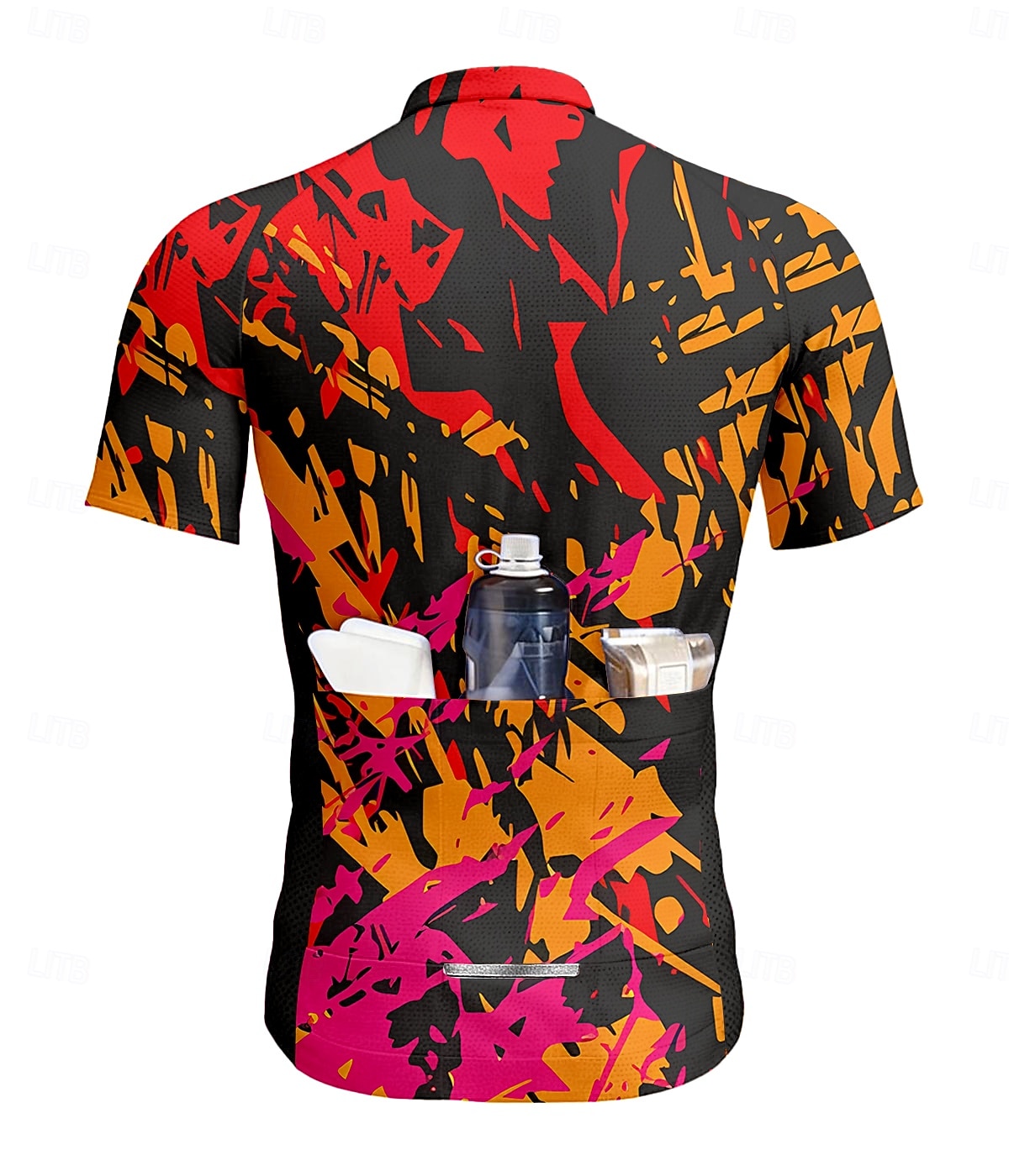 Per uomo Maglia da Ciclismo Grafico Geometrico Manica Corta Bicicletta Maglietta Top con 3 tasche posteriori Resistente ai Raggi UV Asciugatura Rapida Cerniera Frontale Strisce Riflettenti Gli sport del 2026 a $30.99 –P2