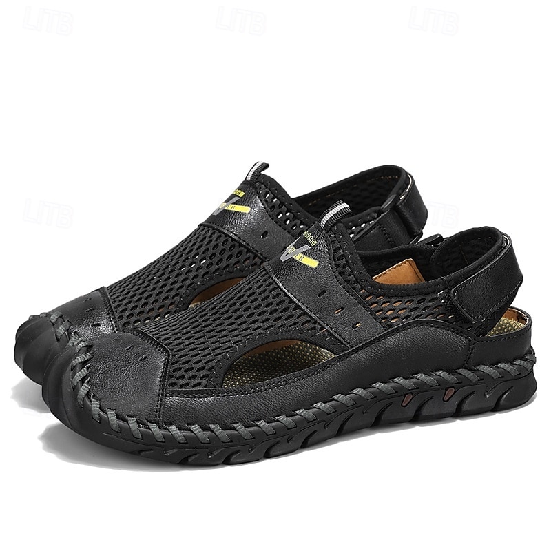 Braune Mesh-Sandalen für Herren – atmungsaktive und stylische Sommerschuhe für Strand, Urlaub & Outdoor-Aktivitäten 2025 - $42.99 –P1