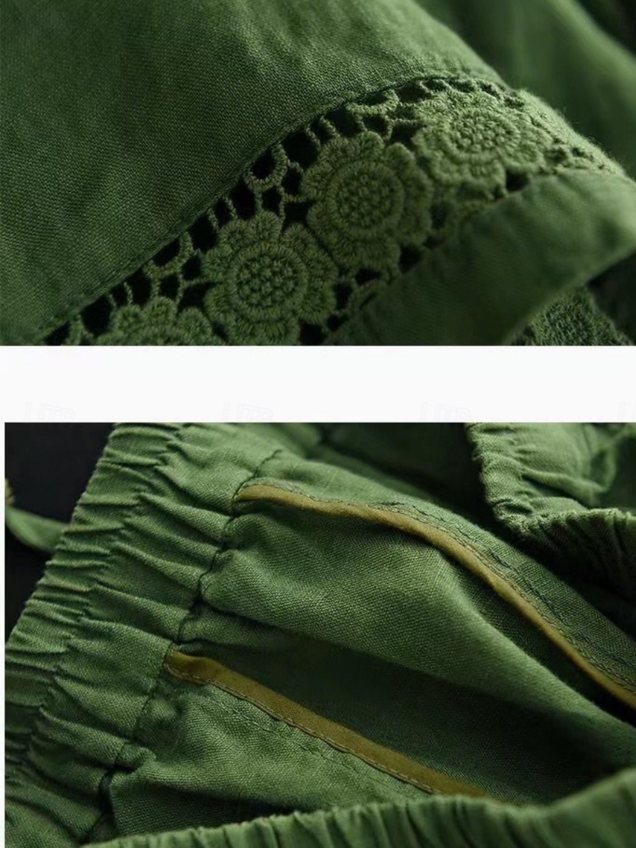 Mujer Pantalón corto Pantalones cortos de verano Pantalones cortos de playa Vacaciones Vintage Moda Corto Alta cintura Plano Correa Bolsillo Cintura elástica Comodidad Ligero Suave Microelástico 2026 - $19.99 –P4