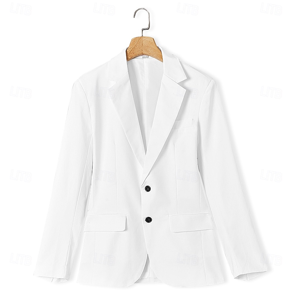 Costumes de mariage en lin pour hommes blanc bleu ciel été unis ajustement ajusté 3 pièces à simple boutonnage deux boutons de 2025 ? $139.99 –P1