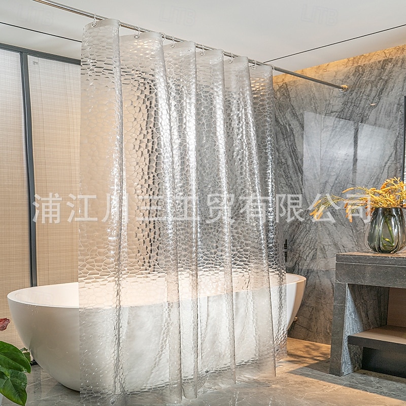 Shower Curtain PEVA Waterproof Mould Proof&Mildew Resistant Bathroom Curtains with Hooks Easy Installation Quick-Drying 180cm*180cm(70"*70") 2025 - $16.99 –P5