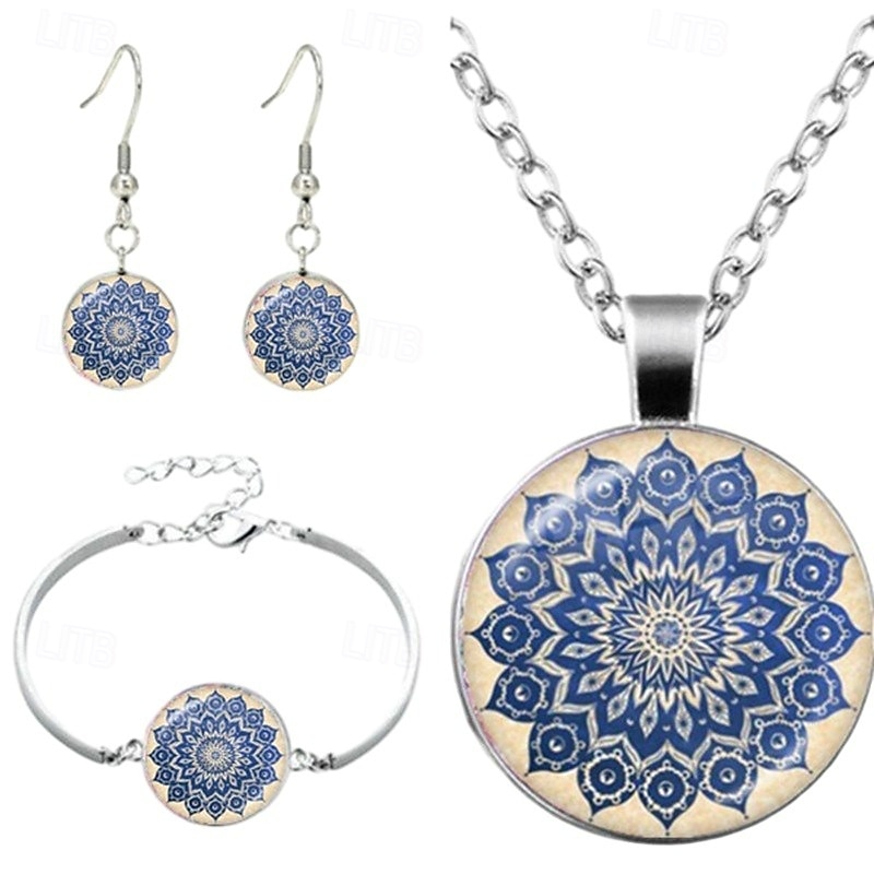 seturi de bijuterii de mireasă 1 set aliaj 1 brățară cercei colier femei la modă europeană franceză cool set de bijuterii în stil vintage pentru ocazie specială cadou vacanță 2025 - $15.49 –P2