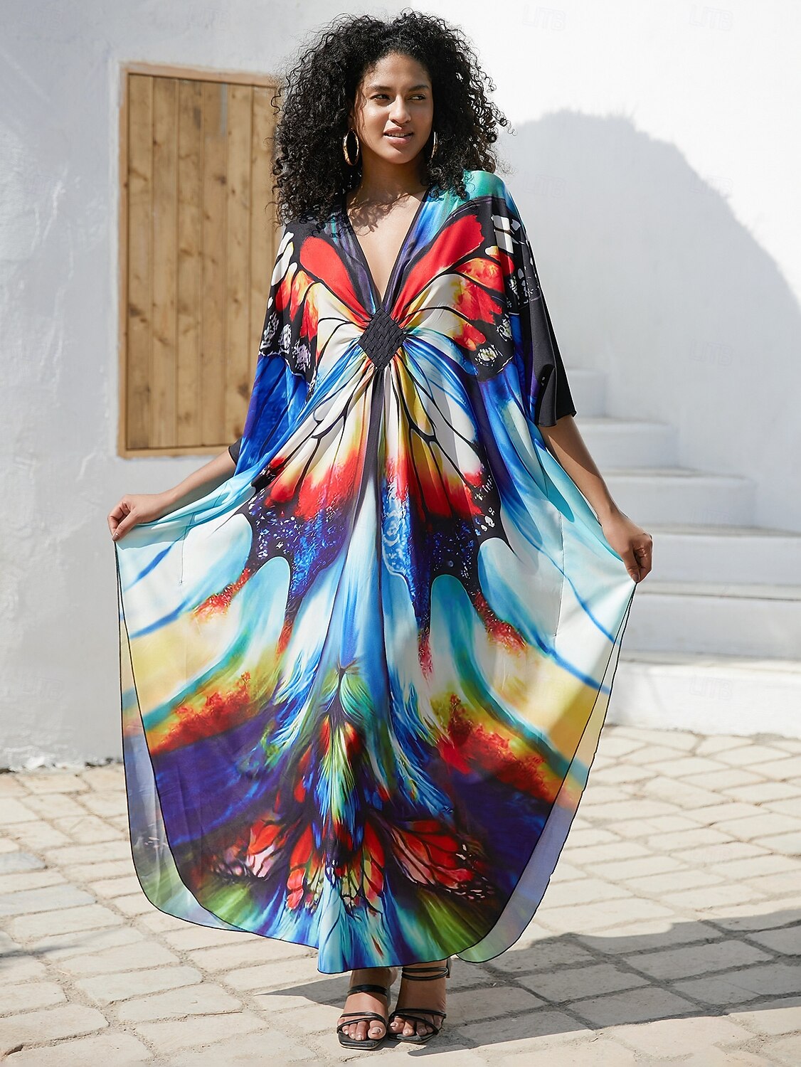 Halloween Kjoler Kaftan Stolthet Regnbue Fritid Voksne Dame Halloween Karneval Pride-parade Pride måned Enkle Halloween-kostymer Kle deg opp 2025 - $37.99 –P15