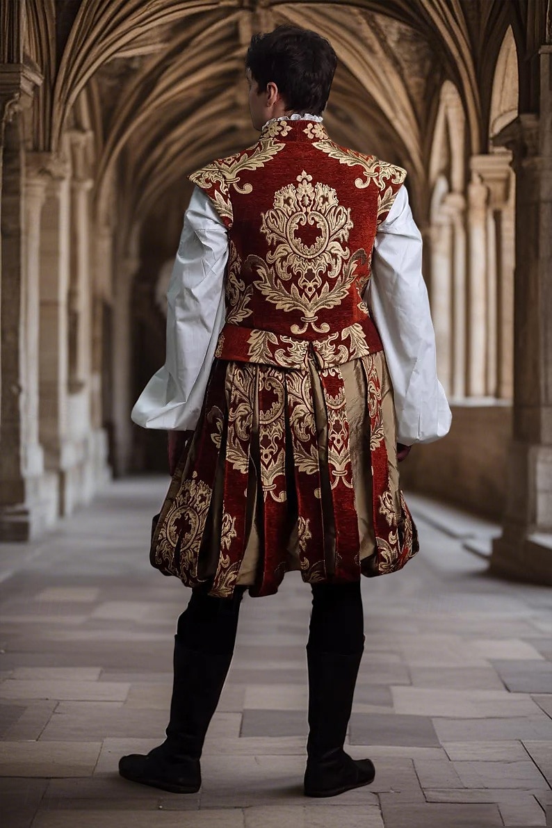 Mittelalterlich Renaissance Outfits Prinz Keltischer Ritter Herren königlich Halloween Karneval Maskerade Leistung LARP Renaissance-Messe Erwachsene Kostüm 2025 - $291.29 –P5
