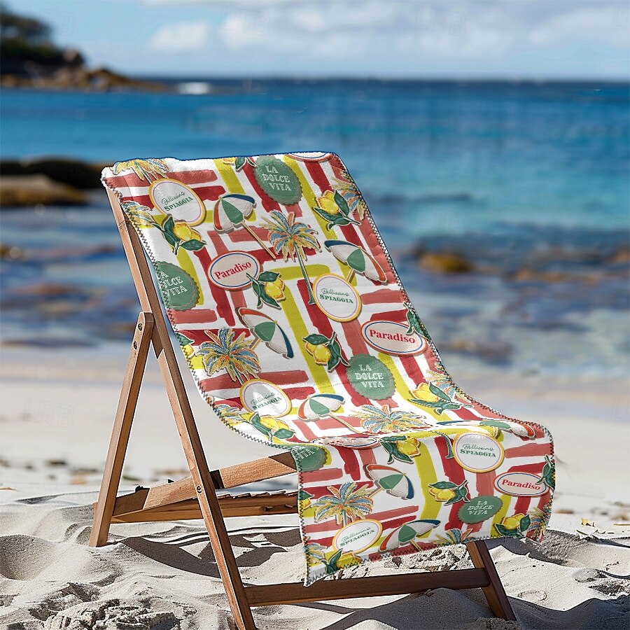 bedrucktes Strandtuch, leichte, schnelltrocknende, sandfreie Stranddecke, ideal für Reisen, Pool und den Einsatz im Freien 2025 - $10.99 –P35