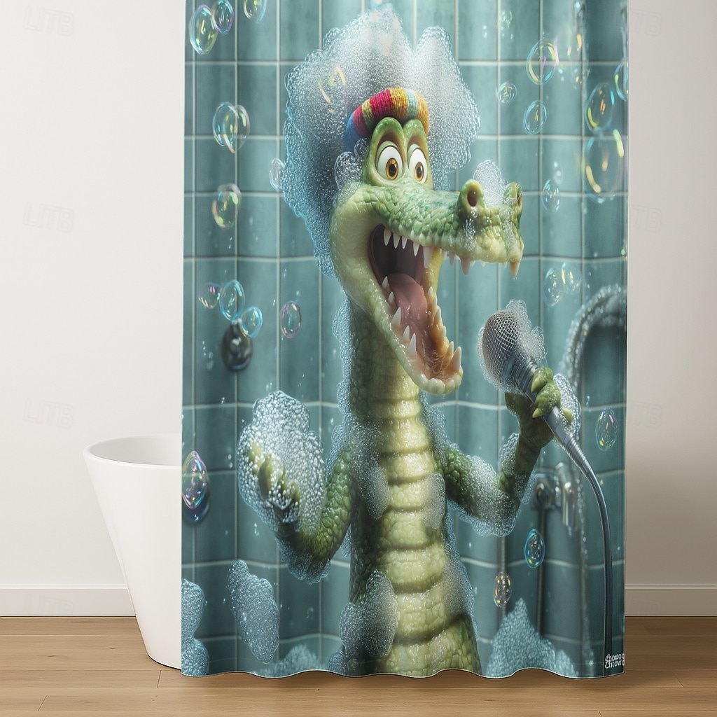 Занавеска для душа с крючками 180 см*180 см (70"*70") Полиэстер washable водонепроницаемая рисунок в ванной комнате декор для ванной с животными крокодил 2026 - $22.99 –P5