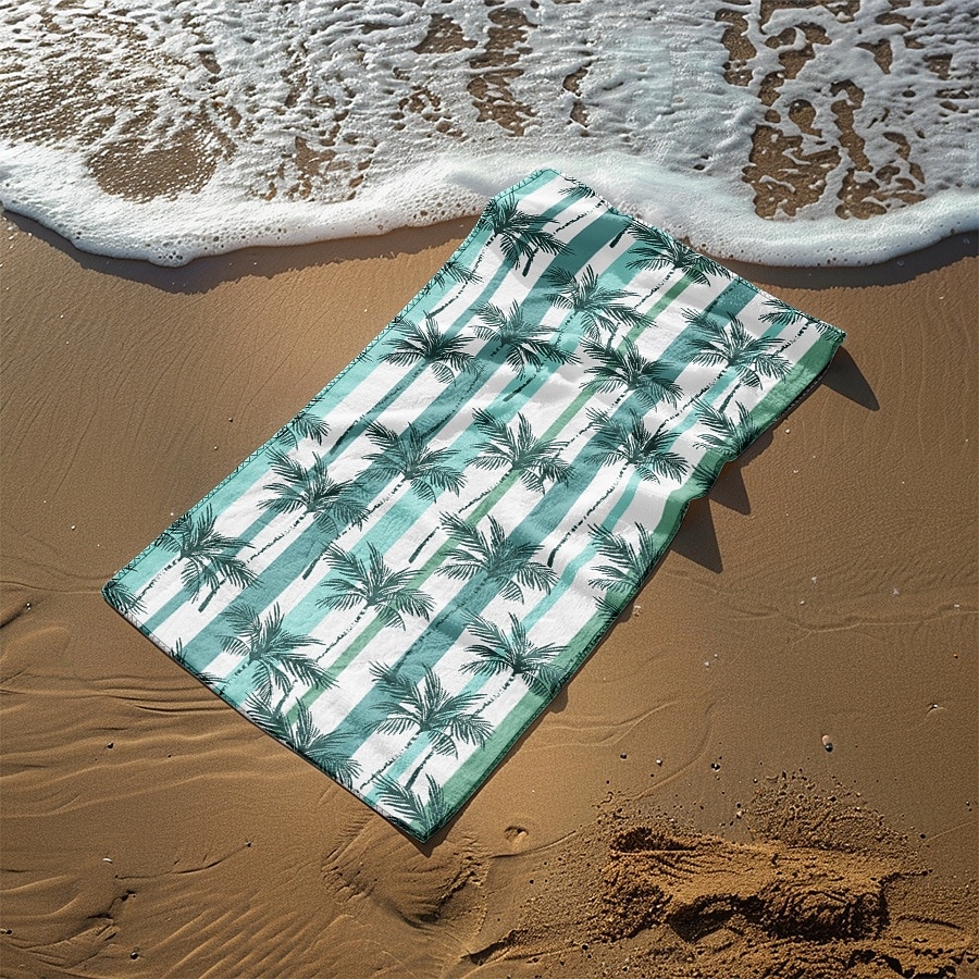 bedrucktes Strandtuch, leichte, schnelltrocknende, sandfreie Stranddecke, ideal für Reisen, den Pool und den Außenbereich 2025 - $10.99 –P6