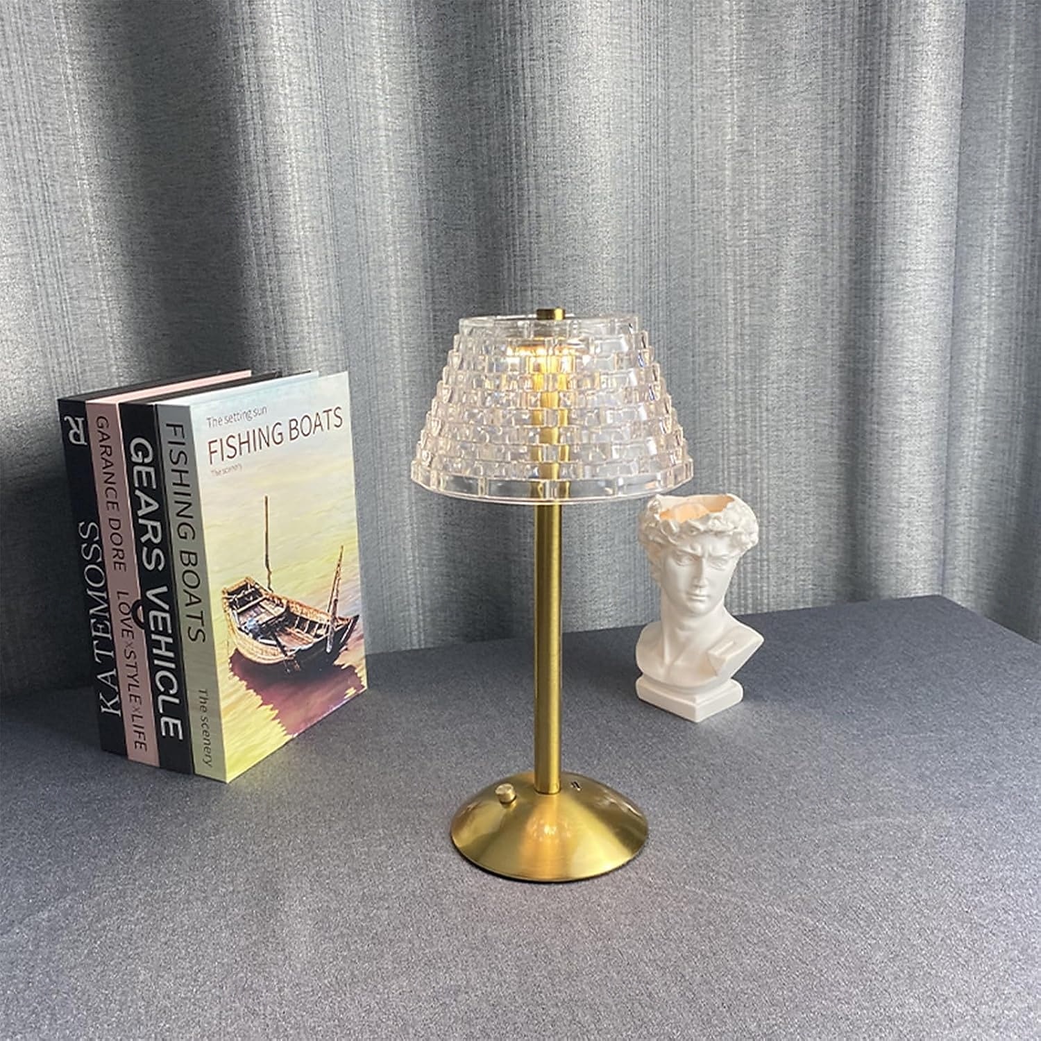 Многофункциональная светодиодная настольная лампа 3 цвета с регулируемой яркостью, перезаряжаемая через USB прикроватная лампа для спальни, столовой, гостиной, офиса, общежития, ночник 2026 - $27.99 –P12