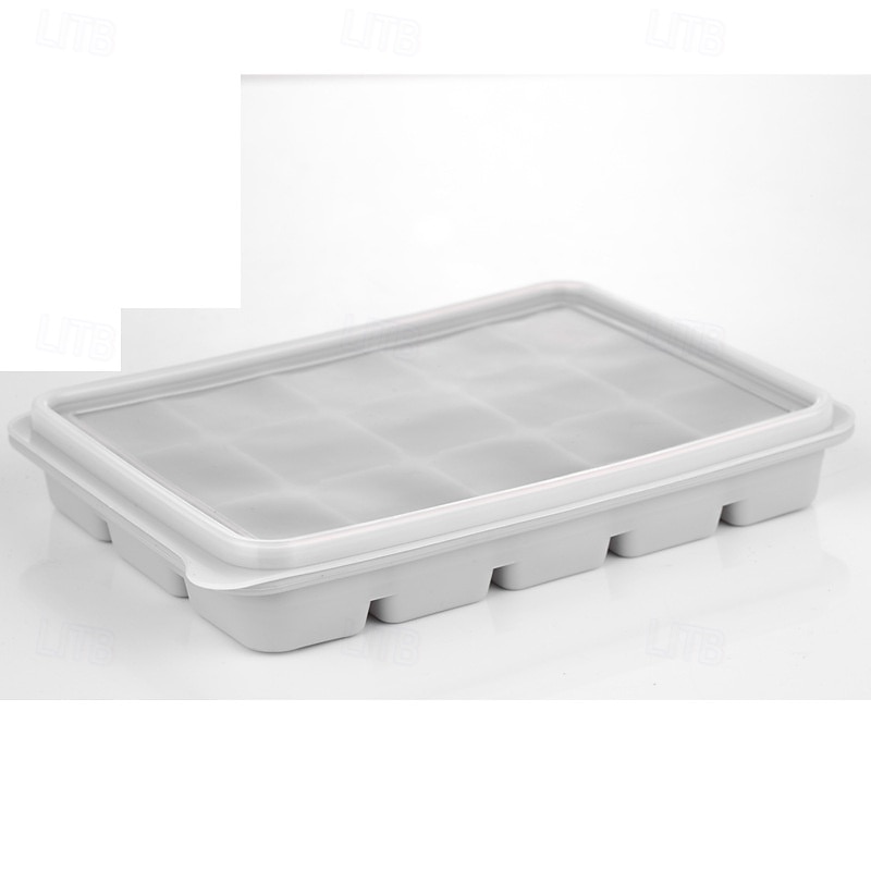 vaschette per cubetti di ghiaccio, facili da rimuovere, 15 stampi per cubetti di ghiaccio in silicone flessibile con coperchio rimovibile, riutilizzabili, impilabili per whisky, alimenti per bambini, del 2025 a $11.99 –P10
