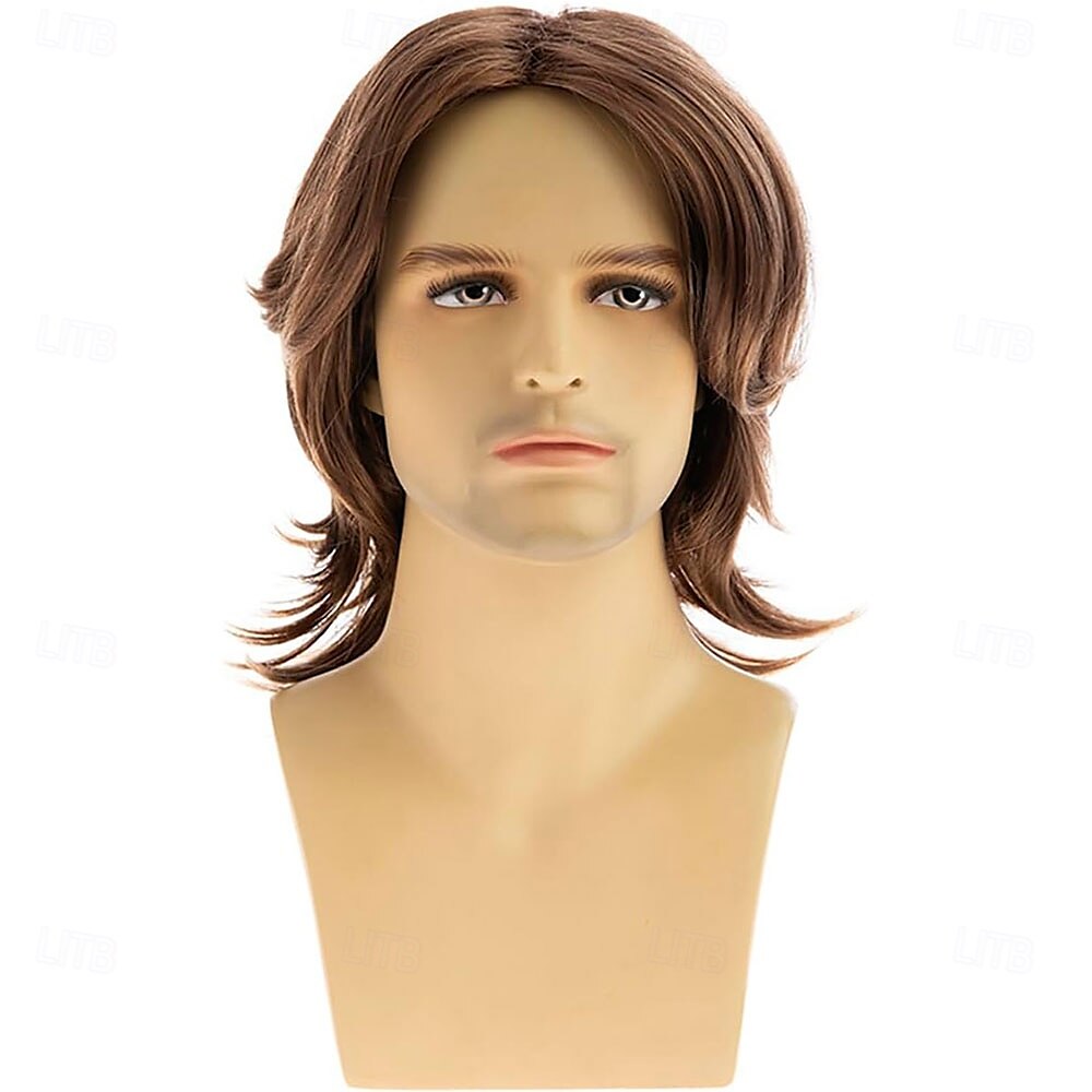 męska peruka brązowa krótka peruka syntetyczna cosplay kostium halloween włosy na przebranie 2025 - AU $34.19 –P2