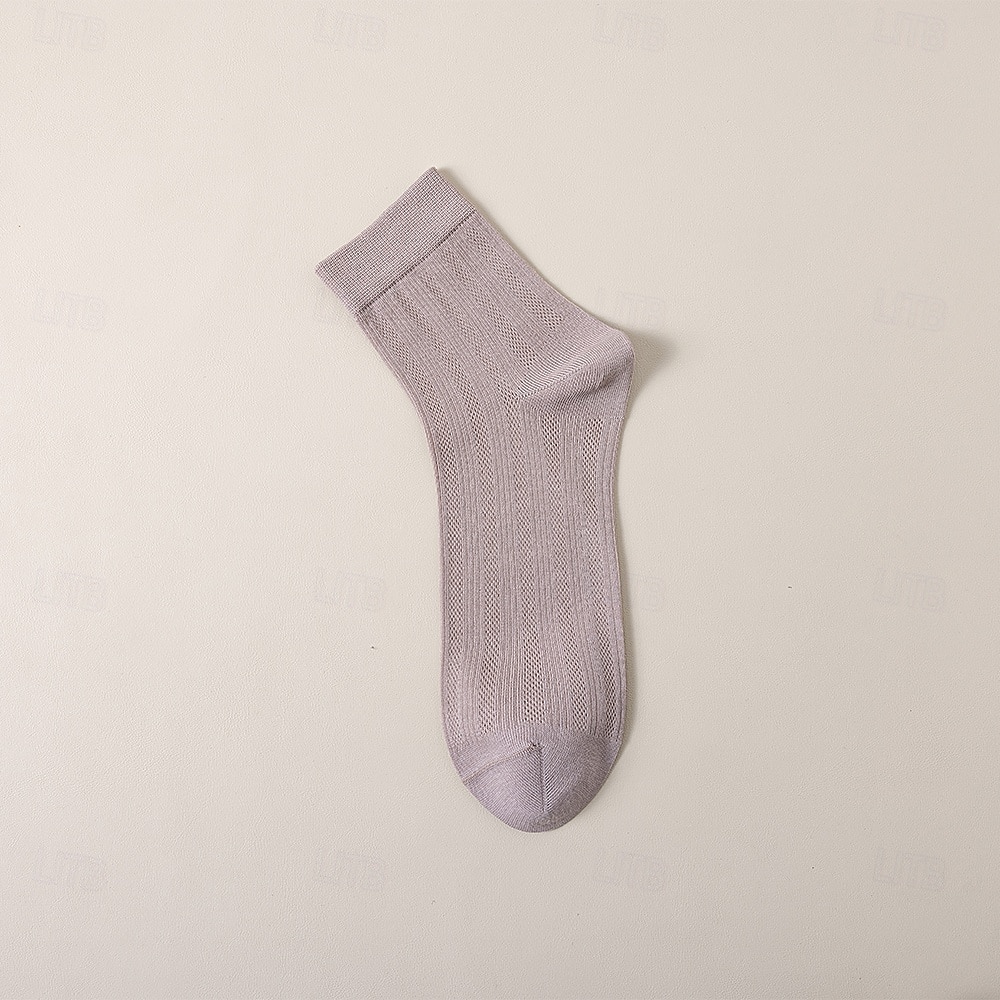 Men's 1 Pair Socks Casual Socks Black White Color Solid Color Hollow School Formal Wedding Mesh Hole Thin Summer Spring Fall All Seasons Elegant Daily 2025 - $3.99 –P16