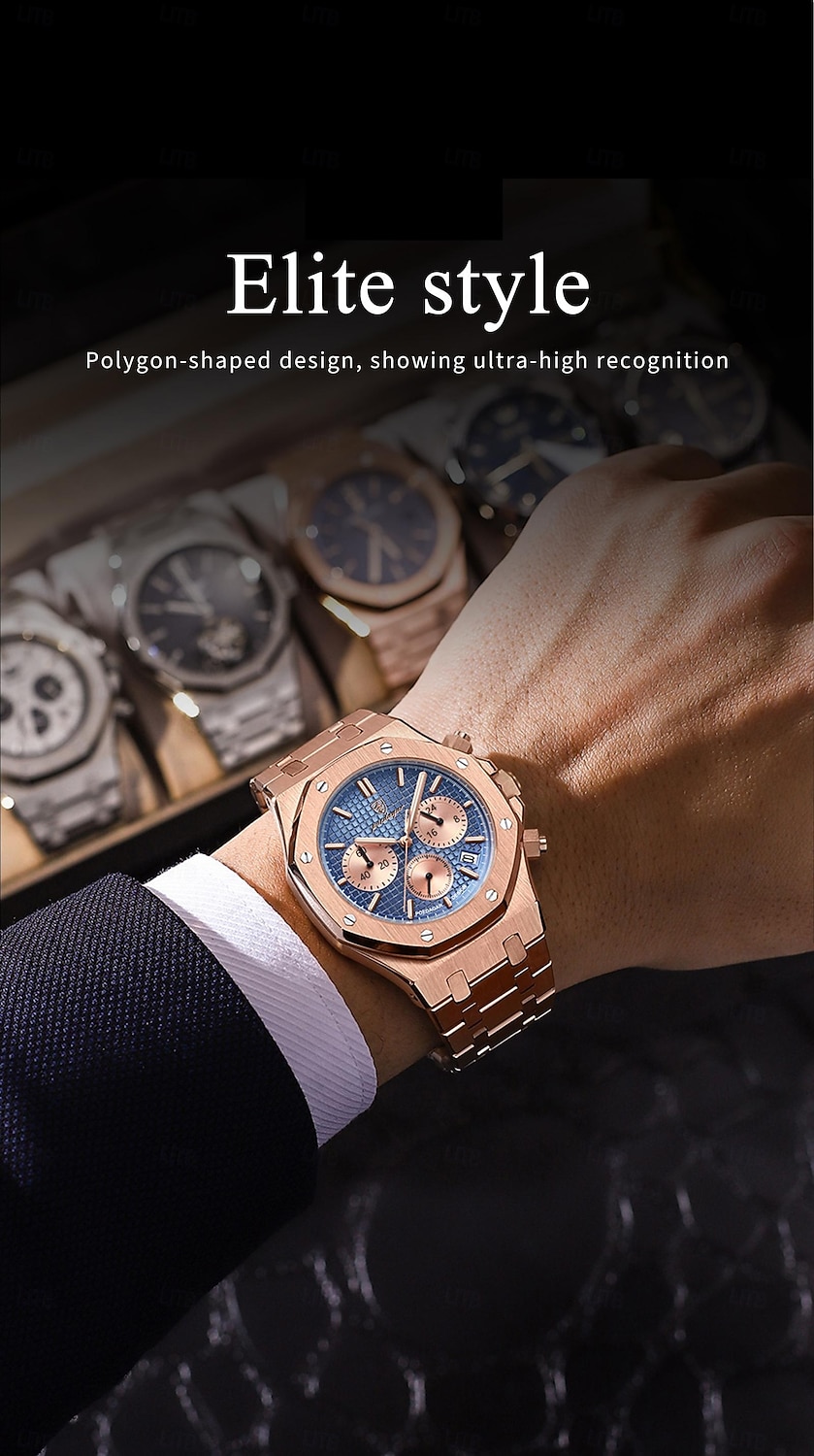 Men Mechanical Watch Quartz Watch Retro Vintage Wristwatch Luminous LED Back Light Chronograph Waterproof Stainless Steel Watch 2026 - $47.99 –P1