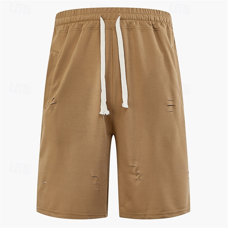Herren Sportliche Shorts Sweat-Shorts Shorts Sommershorts Tasche Kordelzug Elastischer Bund Einfach Komfort Atmungsaktiv Kurz Outdoor Sport Klassisch Lässig Schwarz Armeegrün 2025 - $17.99 –P12