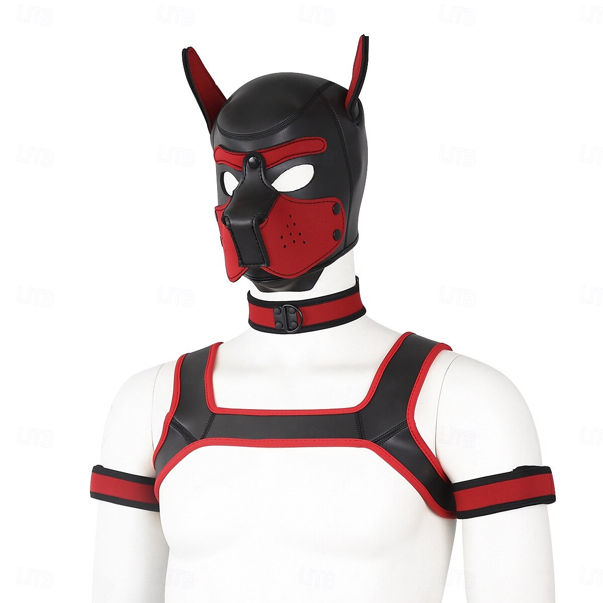 BDSM Kožená komunita Puppy Play Maska pro štěně Psí kapuce Dospělé Unisex Pride Parade Měsíc hrdosti předvečer Všech svatých Karneval Jednoduchý karnevalový kostým 2025 - $55.99 –P6
