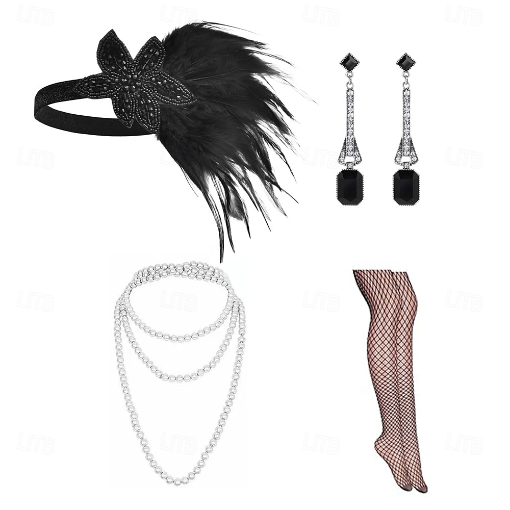 Den store Gatsby Flapperpannebånd i 1920-stil Den store Gatsby Kontor / Bedrift Glitrende glitter Krystall / Rhinstein Dame Karneval Maskerade Tilbake til Skolen Festkveldsklær Maskerade Festival 2025 - $20.99 –P8