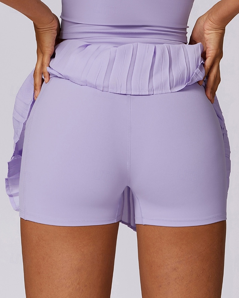 US Open Women's Tennis Skirts Tennis Skirts with Shorts Pleated Side Split Quick Dry Tennis Golf Pickleball Solid Colored Bottoms Black White Blue Tennis Clothing 2025 - $28.99 –P11