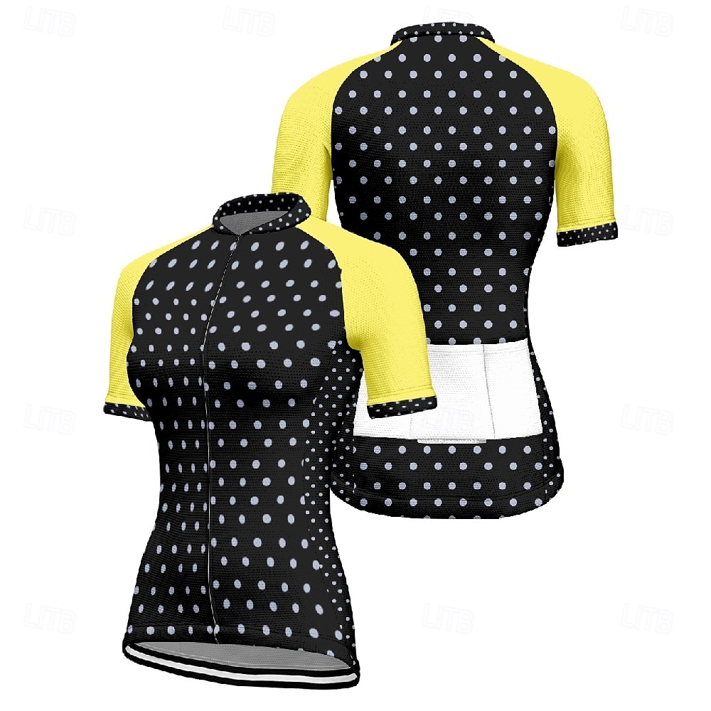 Dámské Cyklodres Puntíky Krátký rukáv Kolo Tričko Dres se 3 zadními kapsami Horská cyklistika Rychleschnoucí Anatomický design Odvod Prodyšné Sportovní Bílá Žlutá Růžová Oblečení 2025 - $23.99 –P8