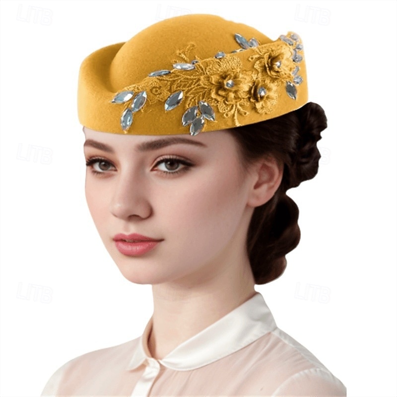 אביזר לשיער פּוֹלִיאֶסטֶר חתונה מסיבת ערב אלגנטית חתונה עם פרח כיסוי ראש כיסוי ראש 2025 - $22.99 –P7