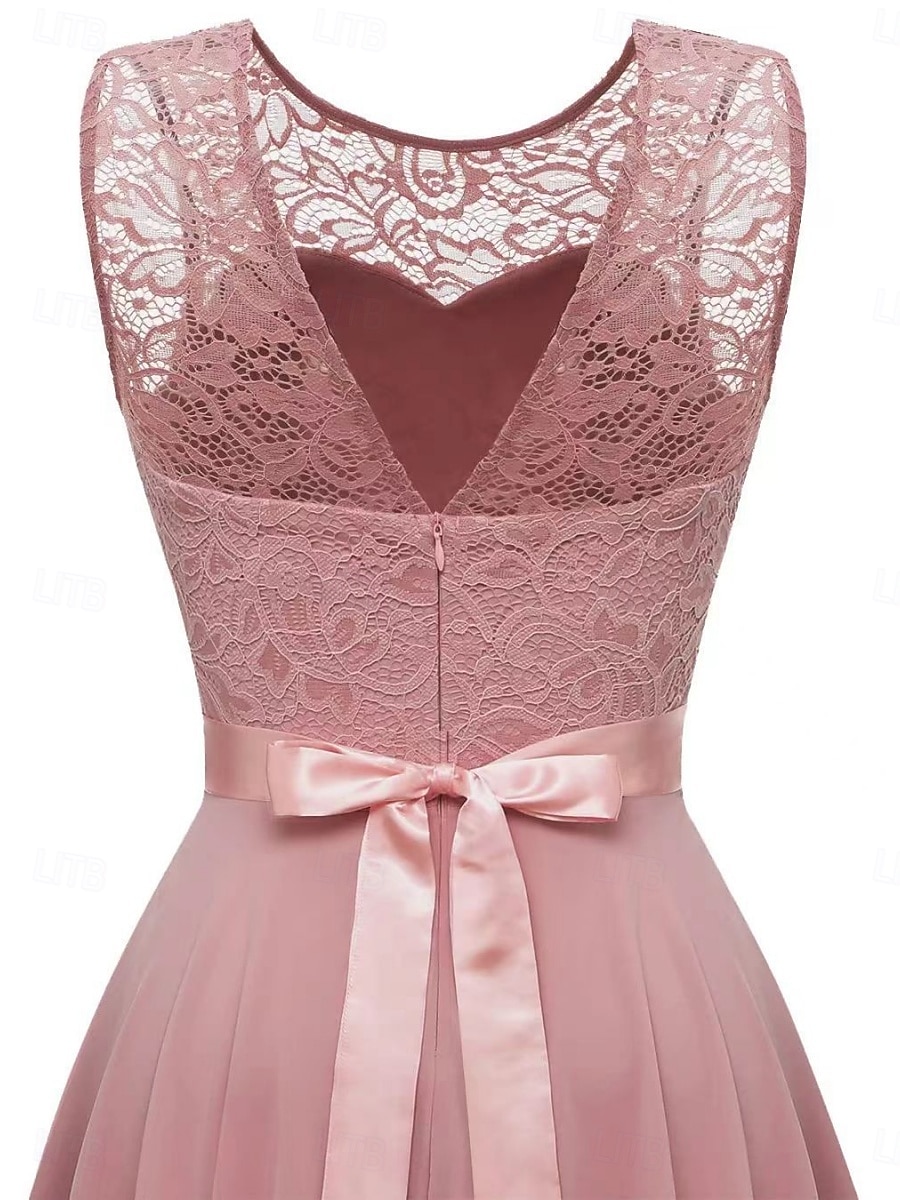 Rochie mini de damă rochie în linie A rochie din tull elegantă petrecere cocktail nuntă petrecere în aer liber ajustare regulată grafică fără mâneci gât rotund roz vin khaki gri vară primăvară 2025 - $46.99 –P10