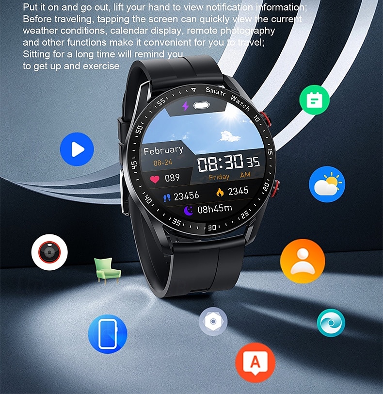 Smart Watch for Men, ECGPPG Bluetooth Call Laser Health, Blood Pressure Fitness, Sports Waterproof, Long Battery Life 2025 - $37.99 –P15