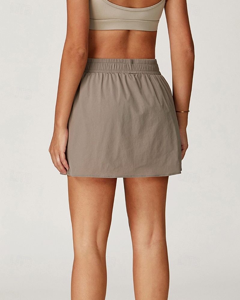Women's Solid Colored Casual Skirt Tennis Skirts Tennis Skirts with Shorts Pleated UPF50+ Quick Dry Tennis Golf Pickleball Bottoms Black Ivory Light Green Tennis Clothing 2026 - $28.99 –P5