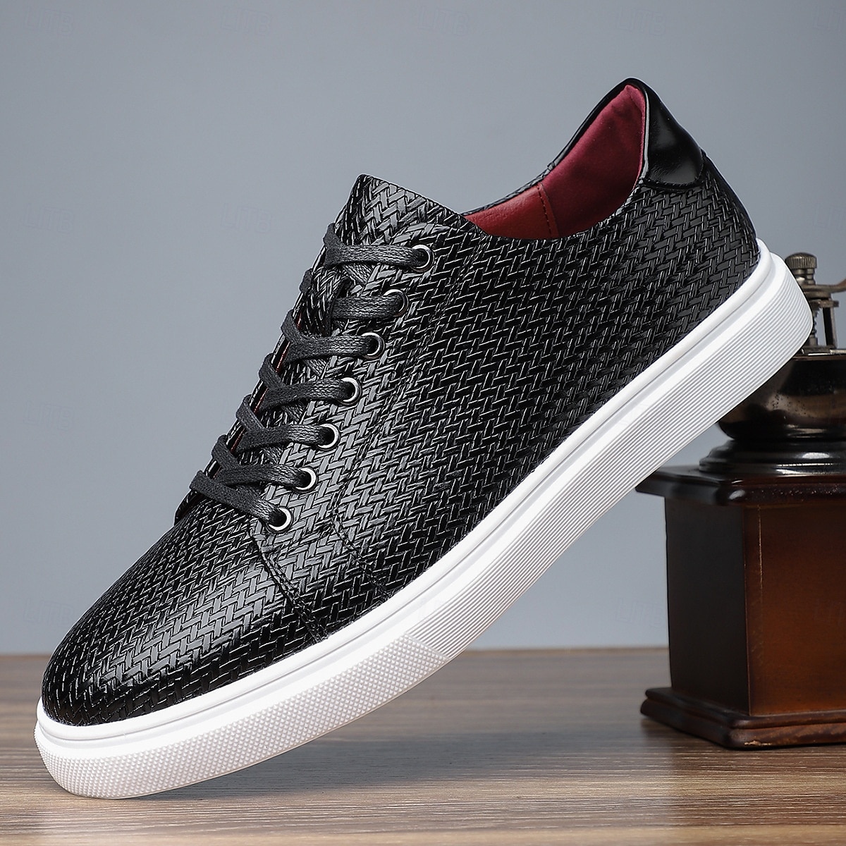 ανδρικά slip-on αθλητικά παπούτσια με καφέ υφή – ευέλικτα casual παπούτσια για χαλαρές και έξυπνες περιστάσεις 2025 - $46.99 –P1