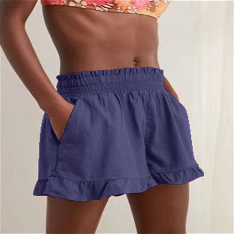 Per donna Shorts Shorts da Spiaggia Pantaloncini larghi Moda Streetwear Comfort Corto Misura del girovita medio Semplice Elastico in vita Comodo All'aperto Confortevole Streetwear Abbigliamento del 2025 a $17.99 –P7