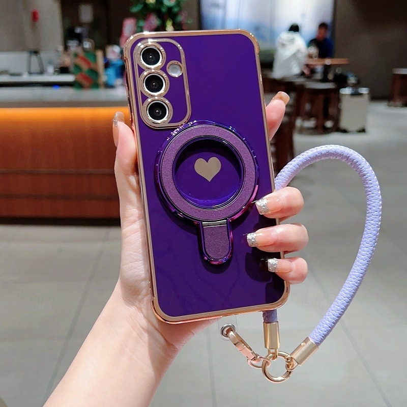 Phone Case For Samsung Galaxy S21 FE S21 A14 A34 A53 A33 A23 A13 Back Cover with Wrist Strap Shockproof Retro TPU Plating 2025 - $22.99 –P9