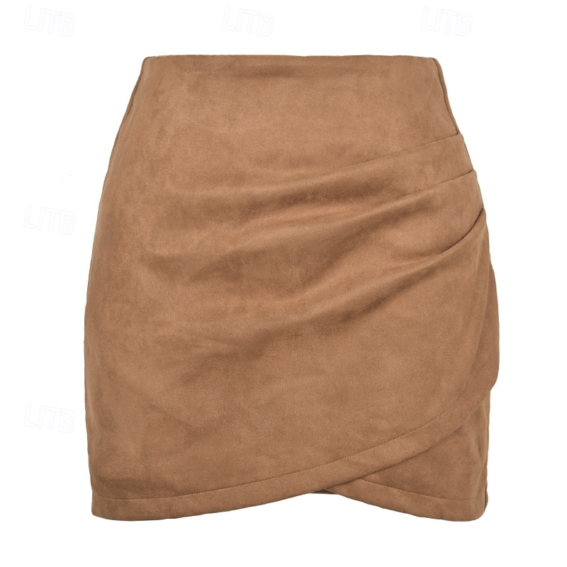 Női Szoknya Bodycon Divat Mini Közepes derekú Szoknyák Sima Fodrozott Mikroelasztikus Vakáció Utca Bor Fekete Rózsaszín Katonai zöld Nyár Poliészter 2025 - $21.99 –P9