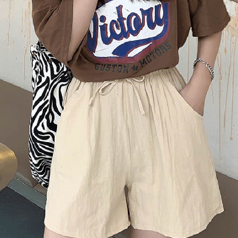 2025年 女性用 リネン風ショートパンツ スラックス クロップパンツ ファッション ストリートファッション 膝丈 ナチュラルウエスト 平織り ポケット 弾性巾着デザイン 快適 通気性 お出かけ 週末 フォレストグリーン ブラック ターコイズ ホワイト 夏 レギュラー  コレクション – $15.99 –P6