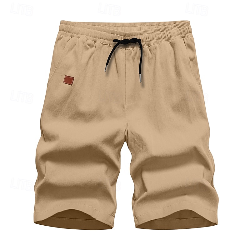Homme Shorts cargo Shorts Shorts d'été Shorts de Travail Cordon de serrage Taille Élastique Uni Confort Portable Longueur Genou Quotidien Extérieur Sport Mode Occasionnel bleu marine de 2026 ? $20.99 –P2