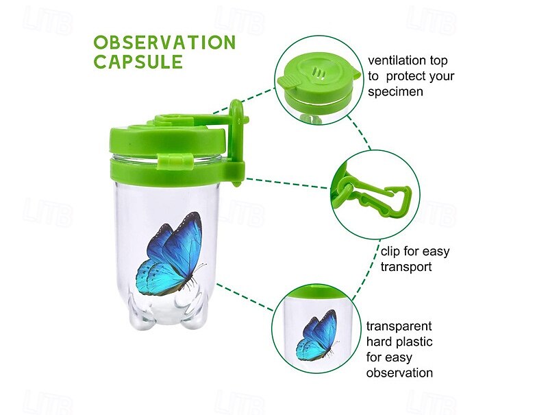 outils d'exploration en plein air pour enfants attraper des papillons libellules insectes collecter et attraper des filets observer des biberons nourrir des vers à soie boîtes cages de 2025 ? $25.99 –P13
